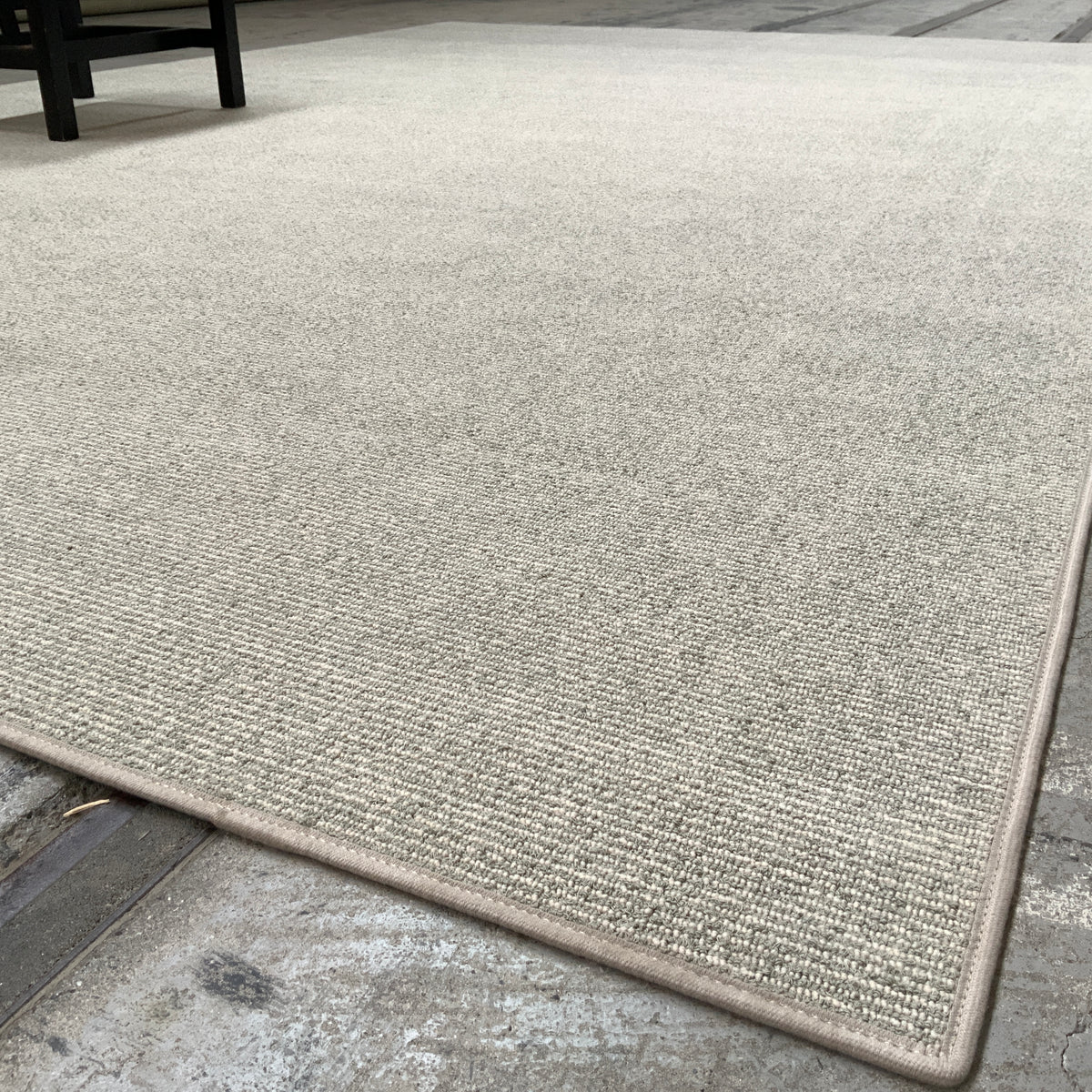 Leinenteppich Line 999 hellgrau meliert 250 x 400 cm