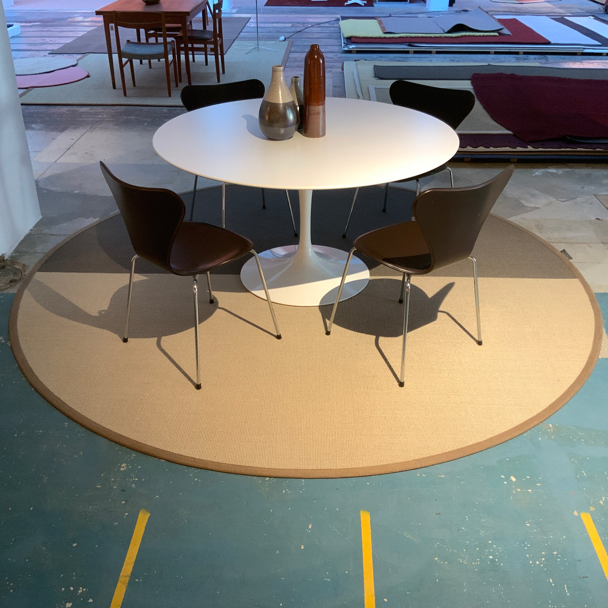 Sisalteppich Jaipur 60015 schiefer / 20243 sand Ø 280 cm