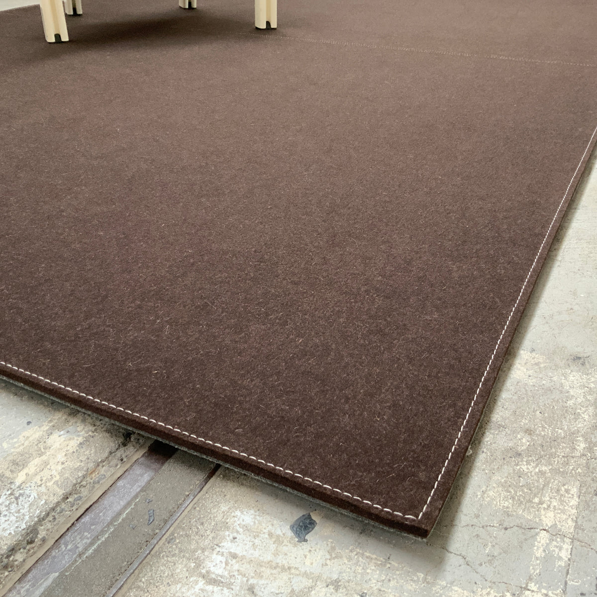 Wollteppich Feltro Basic 737 braun meliert 220 x 320 cm