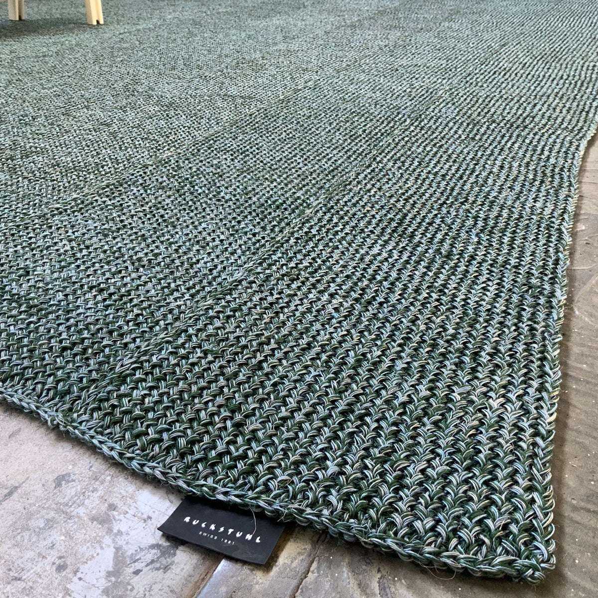 Fiqueteppich Maglia classico 30263 azurblau meliert 400 x 510 cm