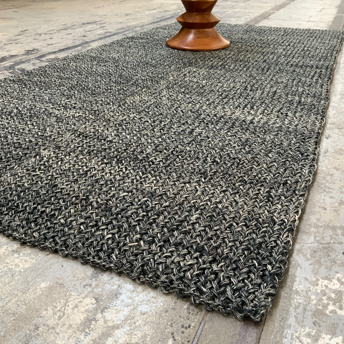 Fiqueteppich Maglia classico 60352 dunkelgrau meliert ca. 95 x 200 cm