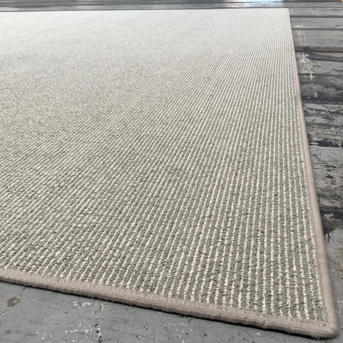 Leinenteppich Line 999 hellgrau meliert 250 x 400 cm