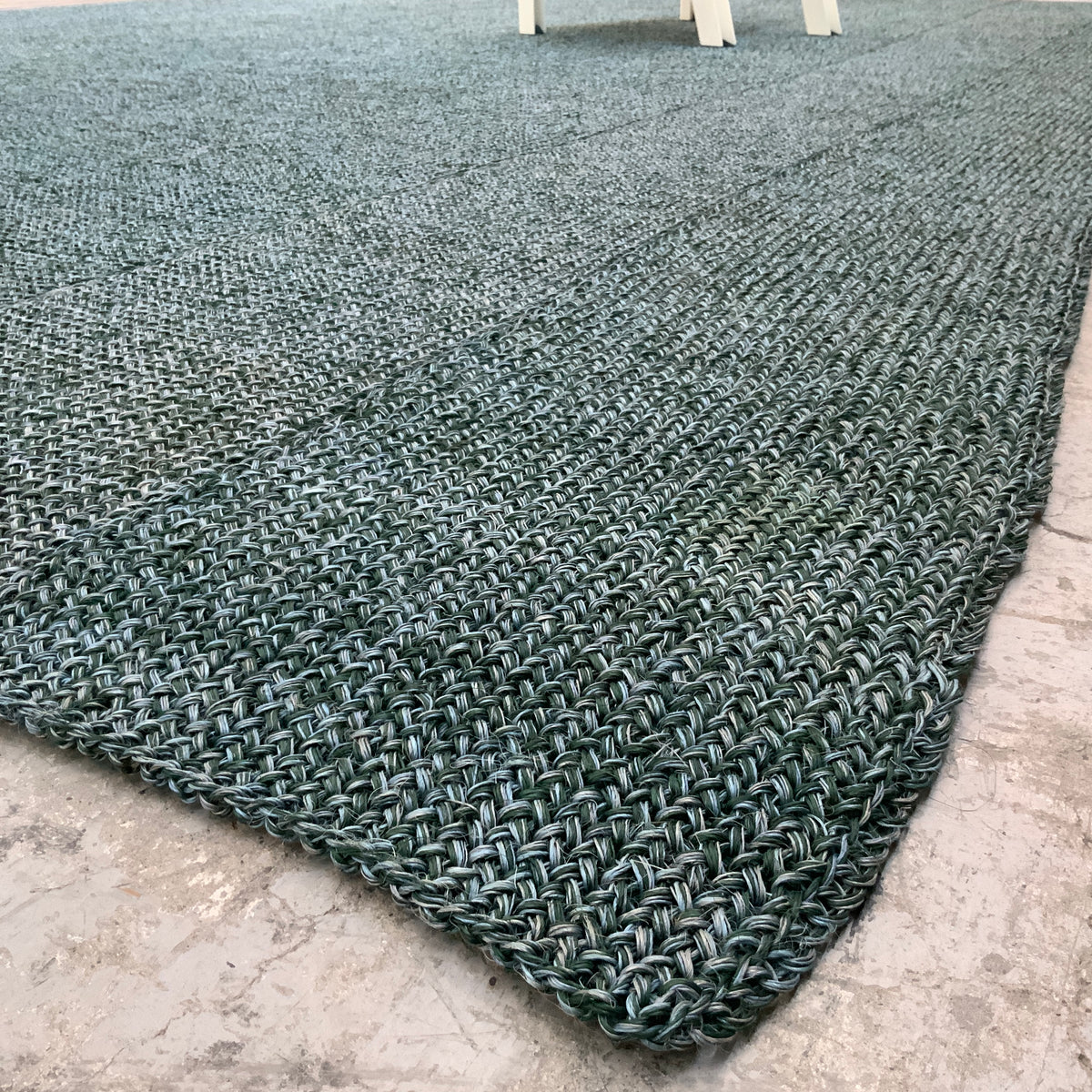 Fiqueteppich Maglia classico 30263 azurblau meliert 400 x 510 cm