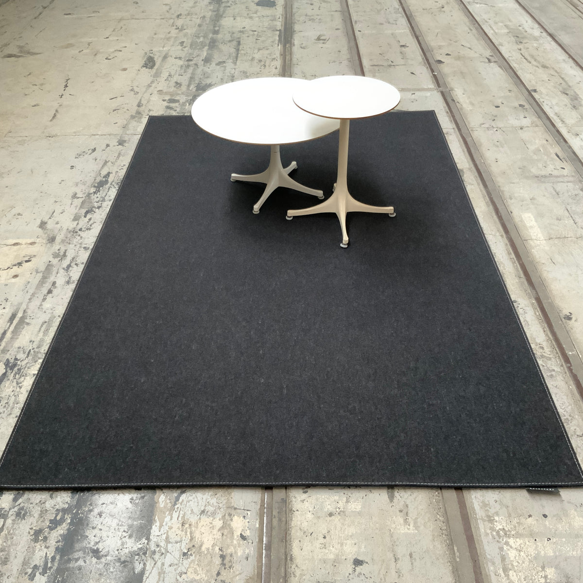 Wollteppich Feltro Color 70036 anthrazit meliert 170 x 260 cm