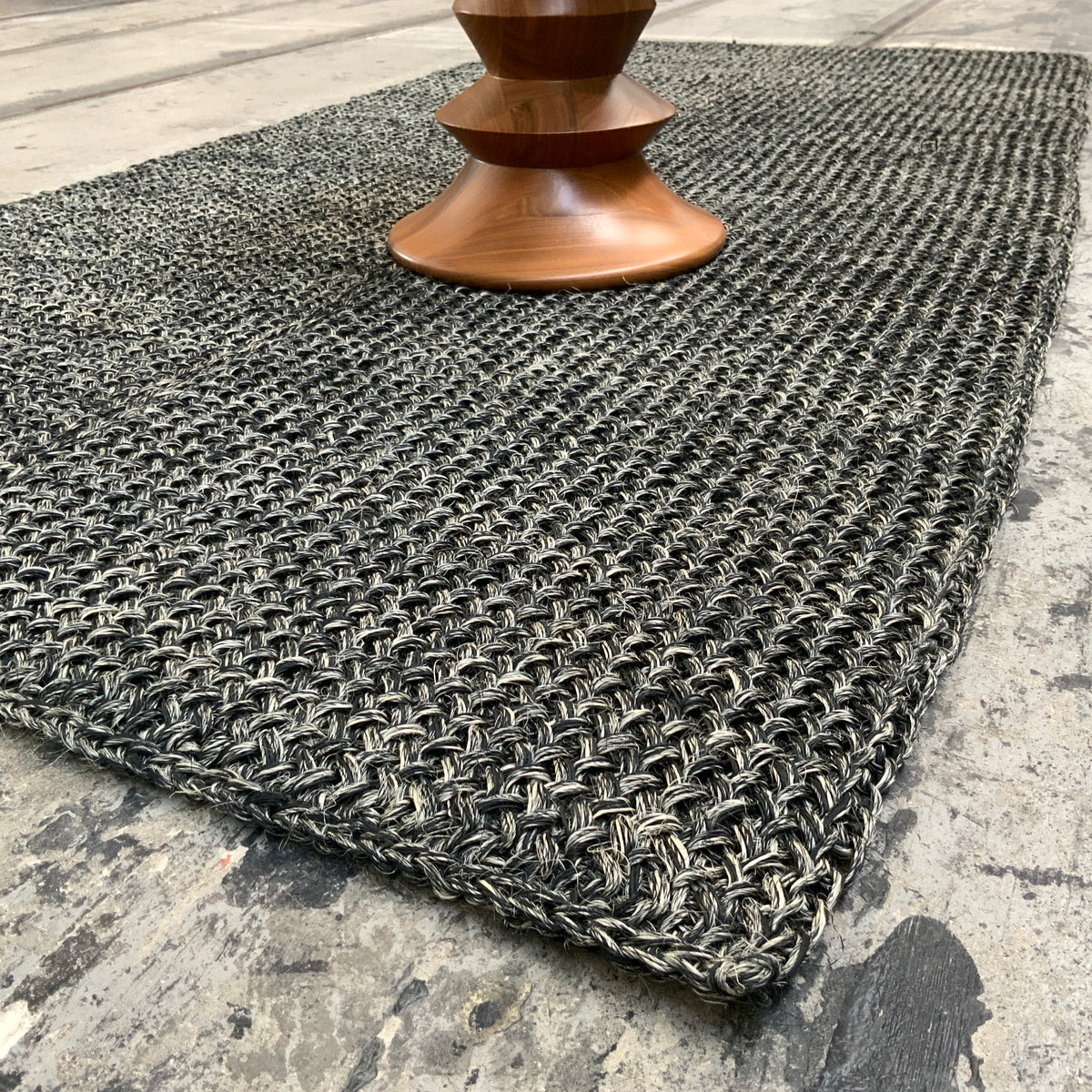 Fiqueteppich Maglia classico 60352 dunkelgrau meliert ca. 95 x 200 cm
