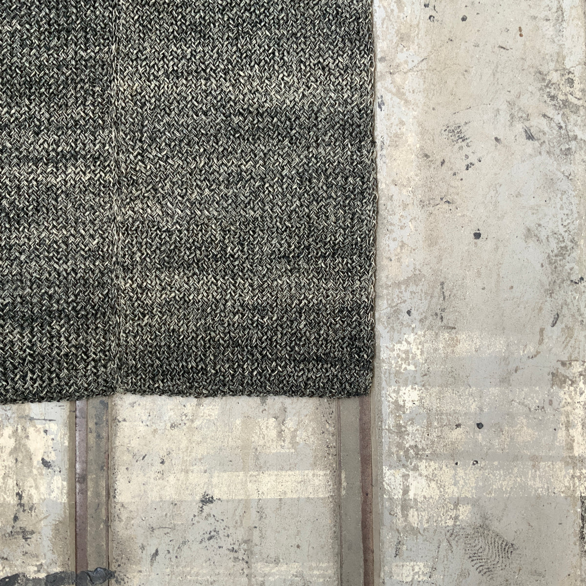 Fiqueteppich Maglia classico 60352 dunkelgrau meliert ca. 95 x 200 cm
