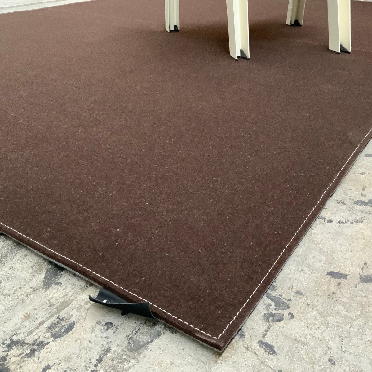 Wollteppich Feltro Basic 737 braun meliert 220 x 320 cm