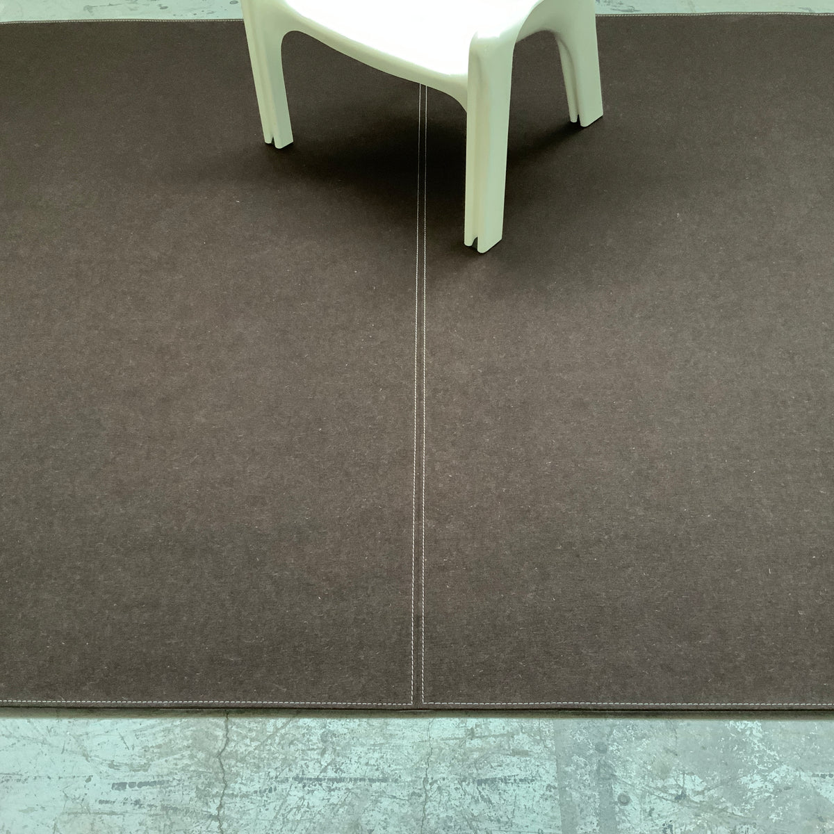 Wollteppich Feltro Basic 737 braun meliert 220 x 320 cm