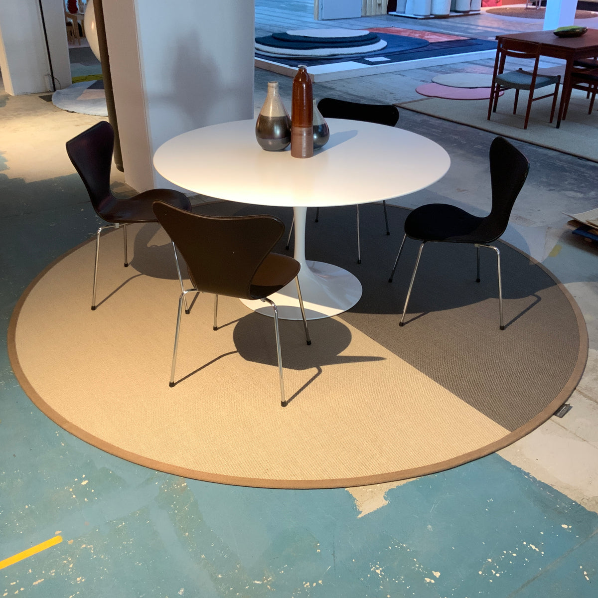 Sisalteppich Jaipur 60015 schiefer / 20243 sand Ø 280 cm