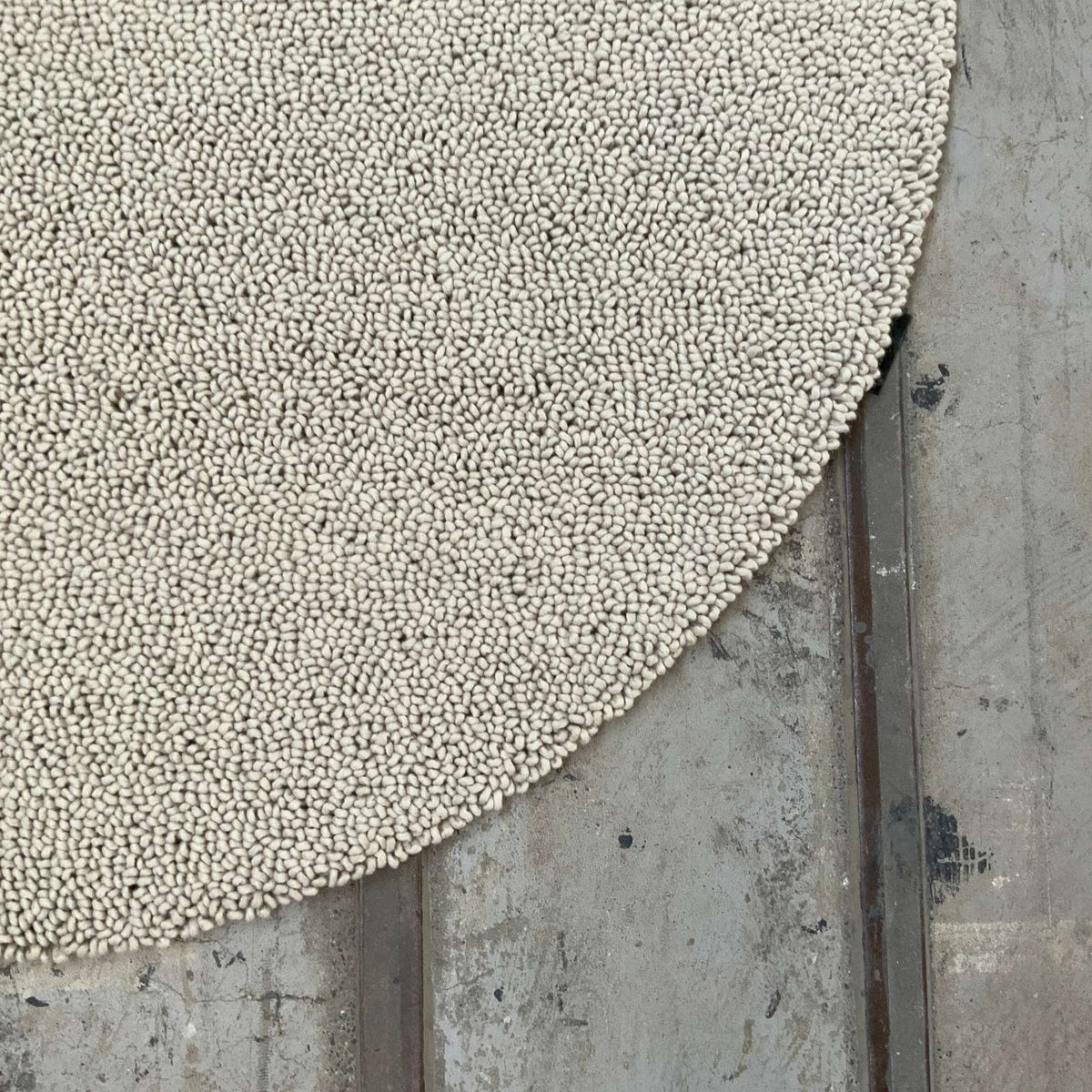 Wollteppich Più 218 dunkelbeige Ø 200 cm