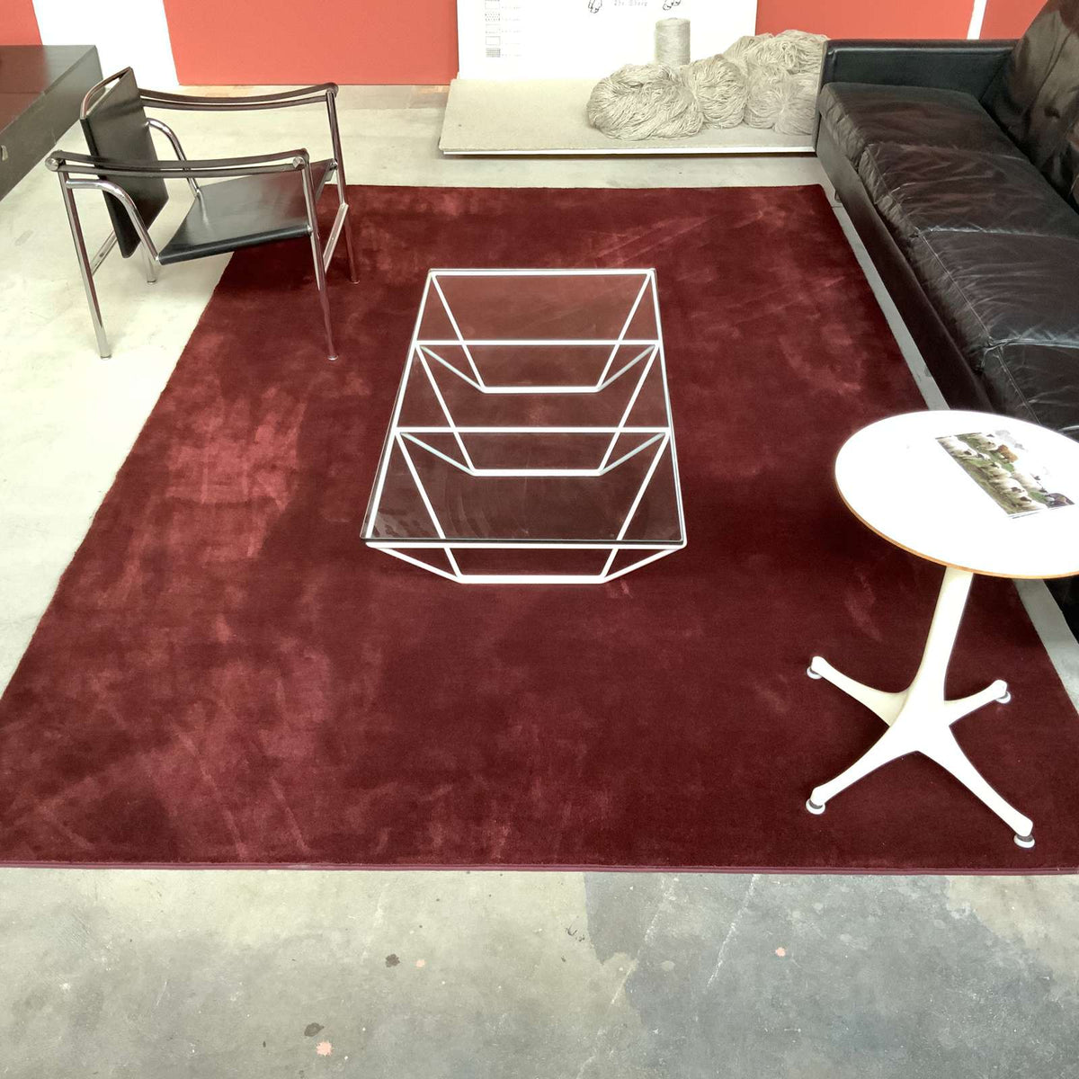 Woll-/Viskoseteppich Hampton 10319 burgundy 200 x 300 cm