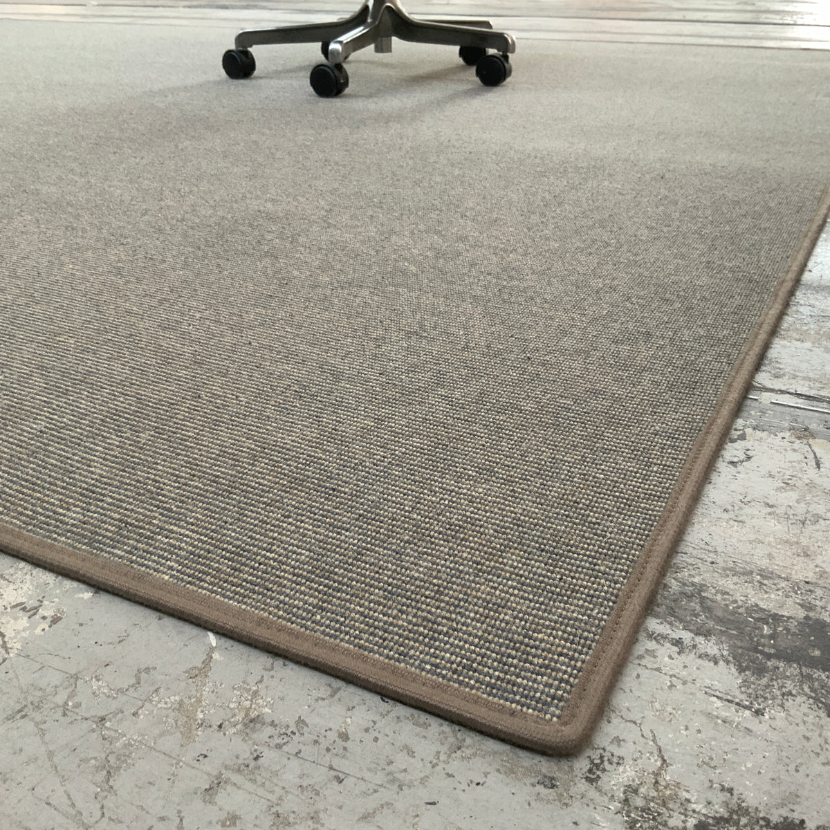 Schurwollteppich antistatisch Flatwool Stripe 289 beige-blau 230 x 290 cm