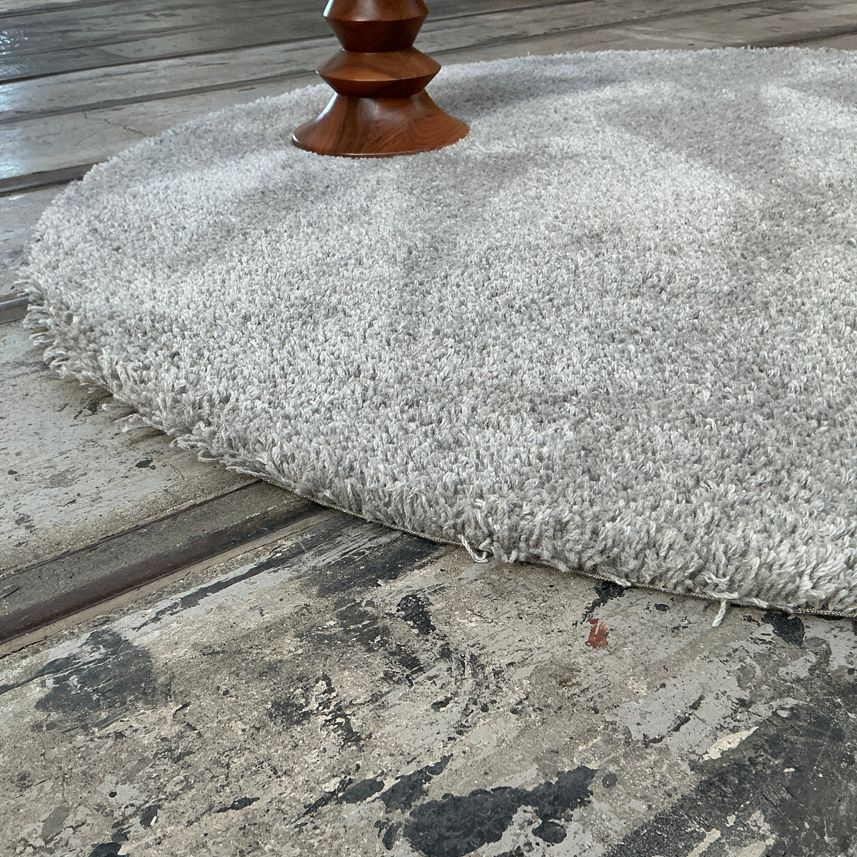 Schurwollteppich Lüem 60377 naturgrau Ø 180 cm