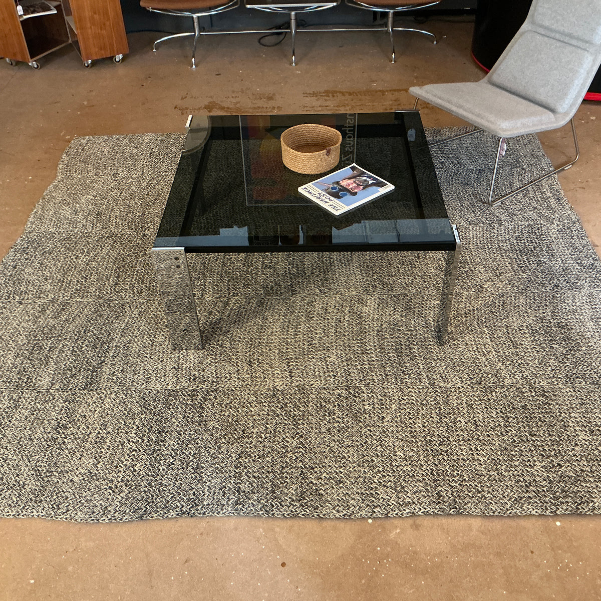 Fiqueteppich Maglia classico 60352 dunkelgrau meliert ca. 220 x 240 cm