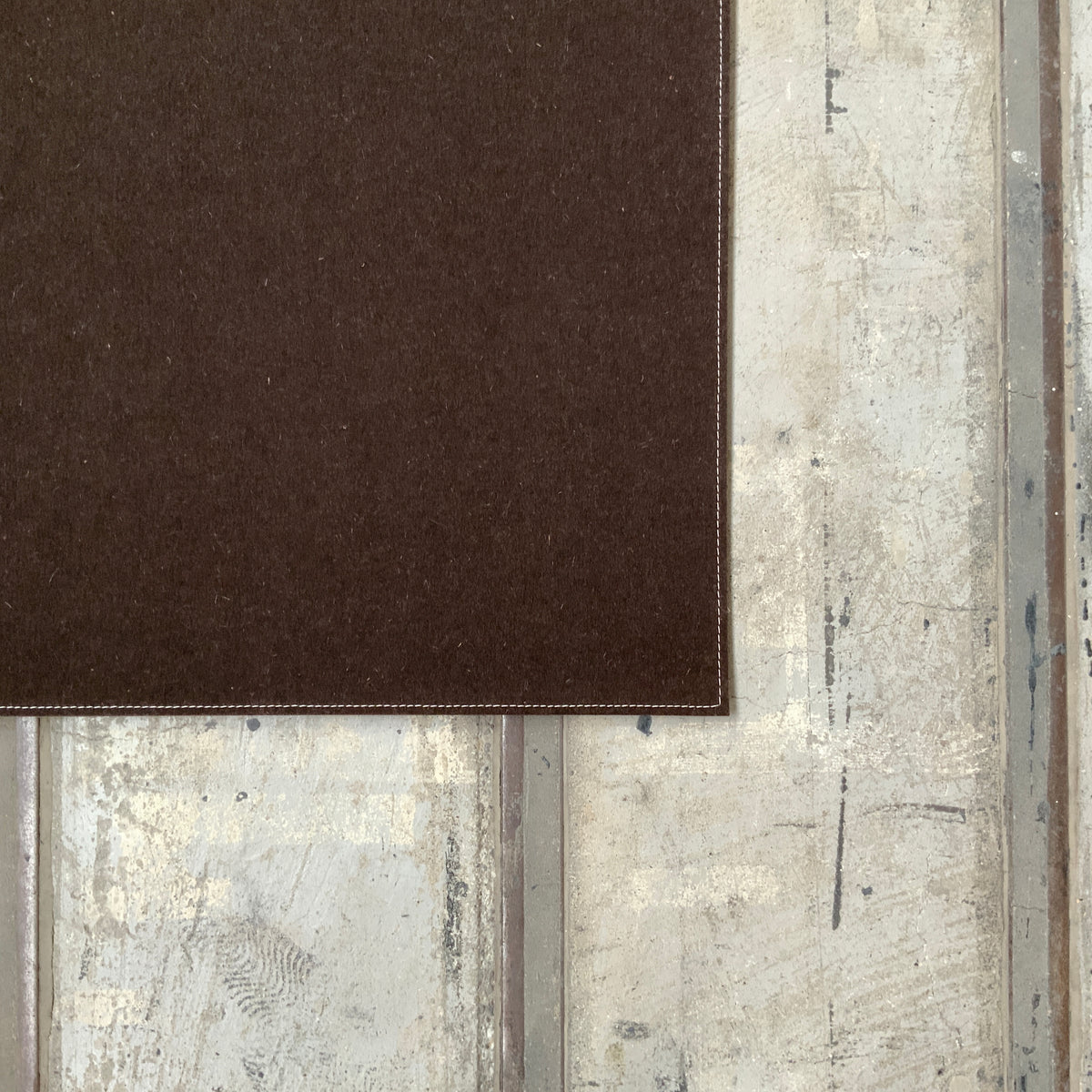 Wollteppich Feltro Basic 737 braun meliert 220 x 320 cm