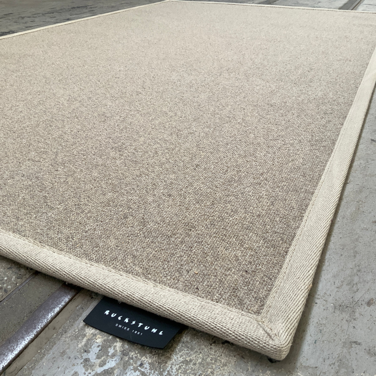 Schurwollteppich antistatisch Rollerwool 230 hellbeige 132 x 230 cm