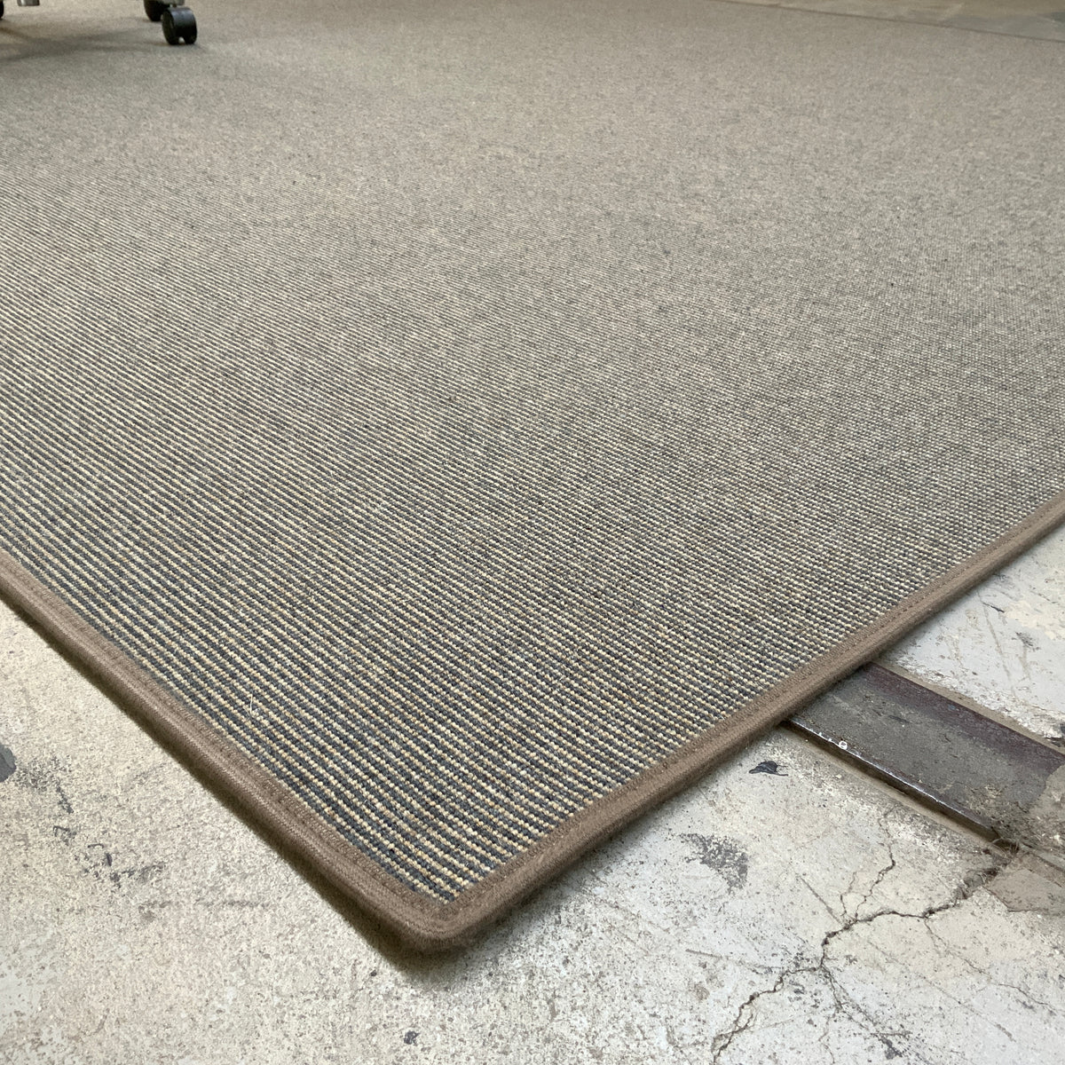 Schurwollteppich antistatisch Flatwool Stripe 289 beige-blau 230 x 290 cm