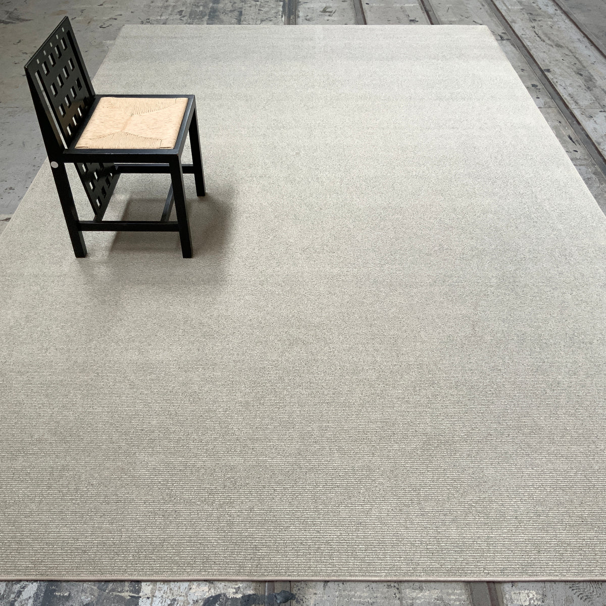 Leinenteppich Line 999 hellgrau meliert 250 x 400 cm