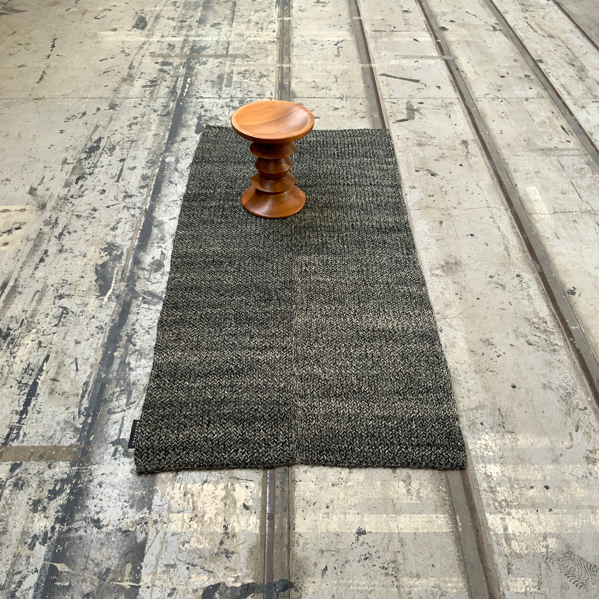 Fiqueteppich Maglia classico 60352 dunkelgrau meliert ca. 95 x 200 cm