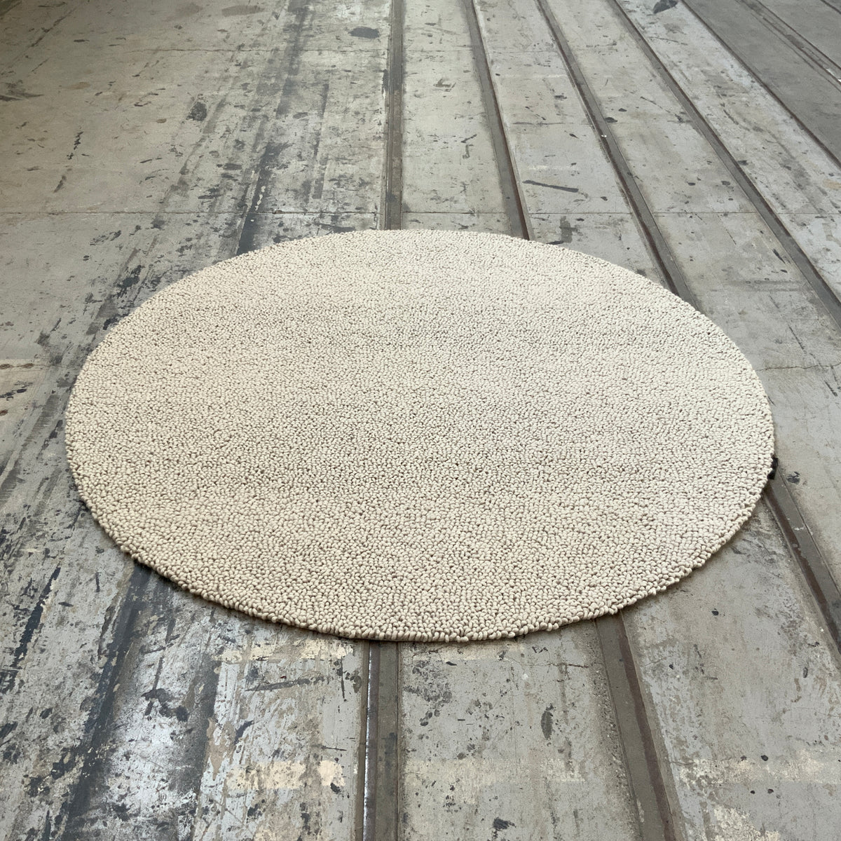 Wollteppich Più 218 dunkelbeige Ø 200 cm