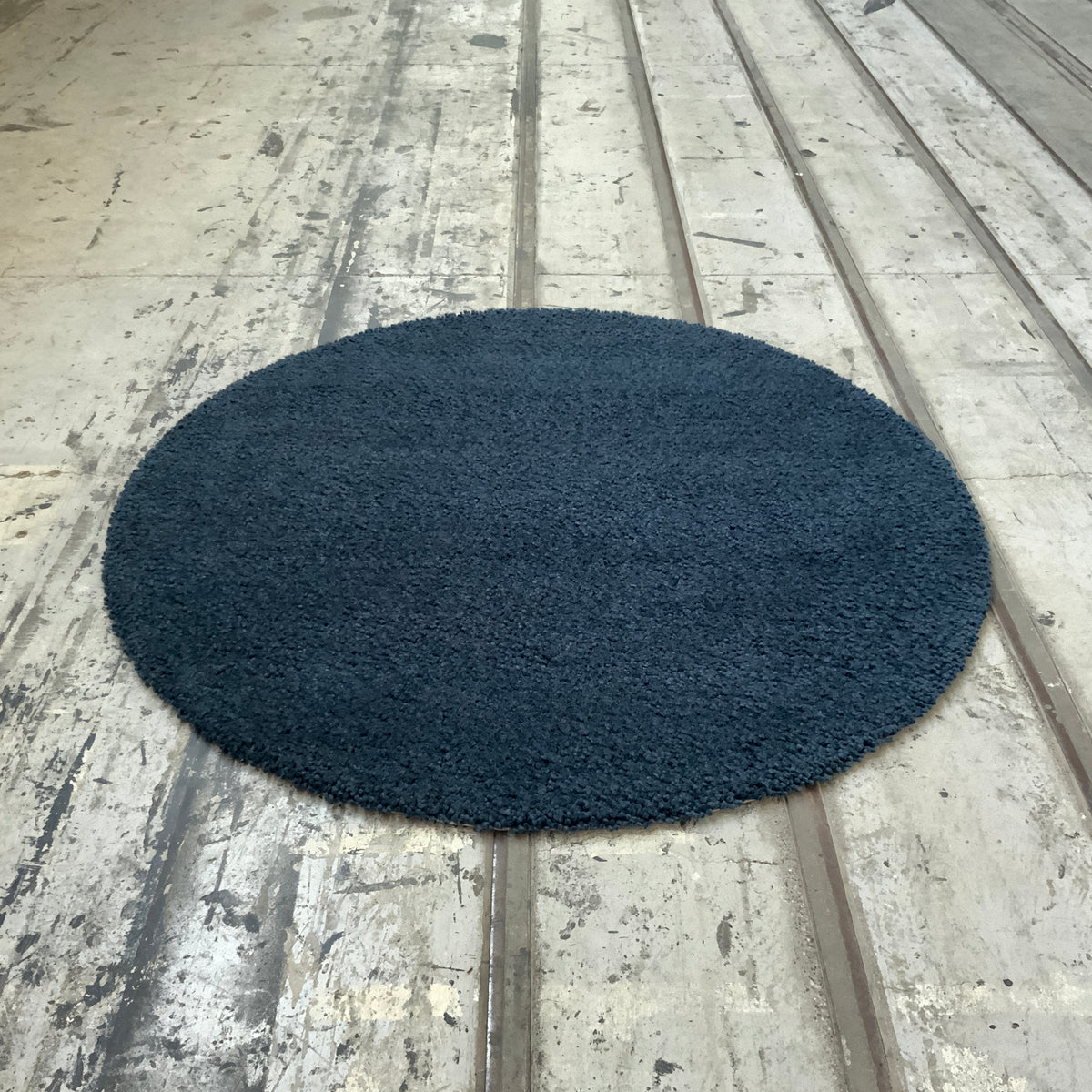 Wollteppich Più 356 dunkelblau Ø 190 cm