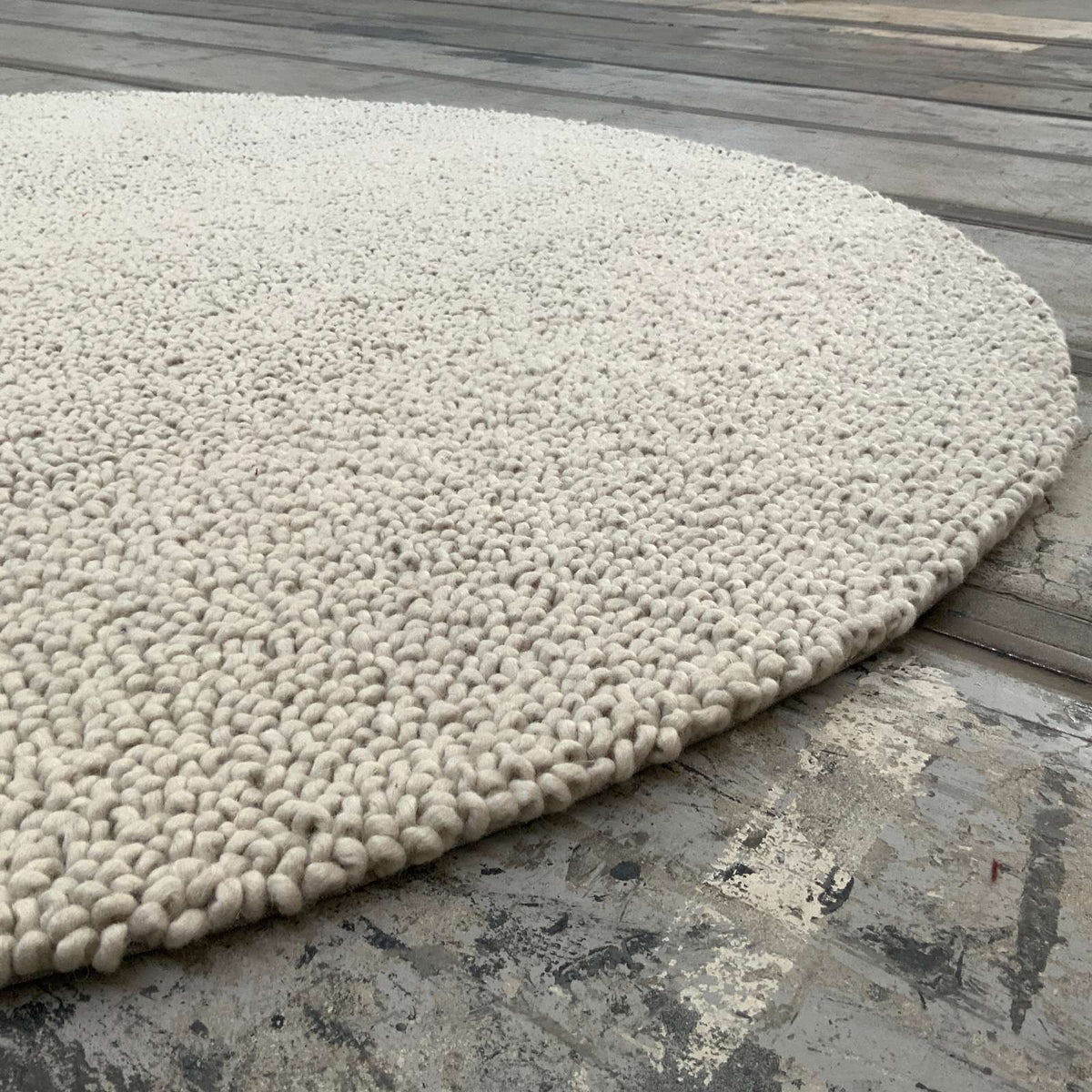 Wollteppich Più 218 dunkelbeige Ø 200 cm