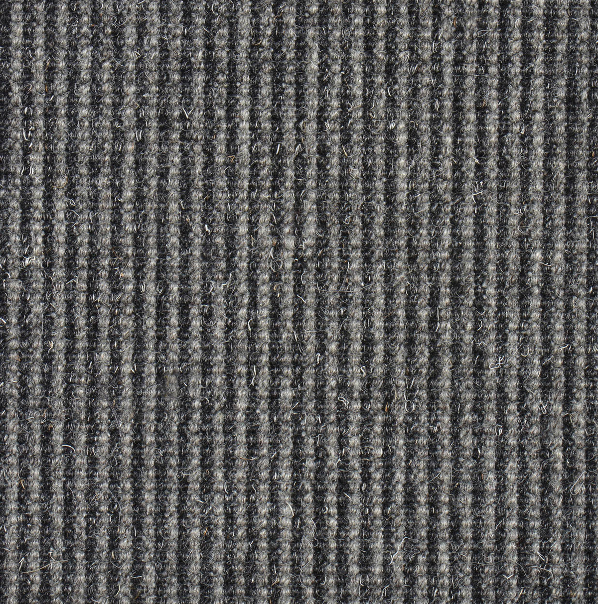 Schurwollteppich antistatisch Flatwool Stripe 288 anthrazit-hellgrau 135 x 400 cm