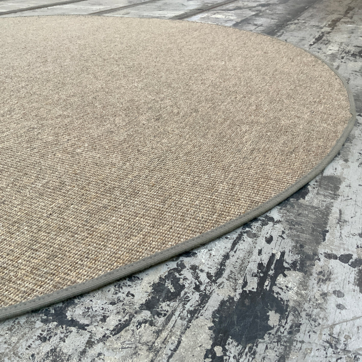 Haargarn-/Sisalteppich Dry 628 naturgrau Ø 215 cm