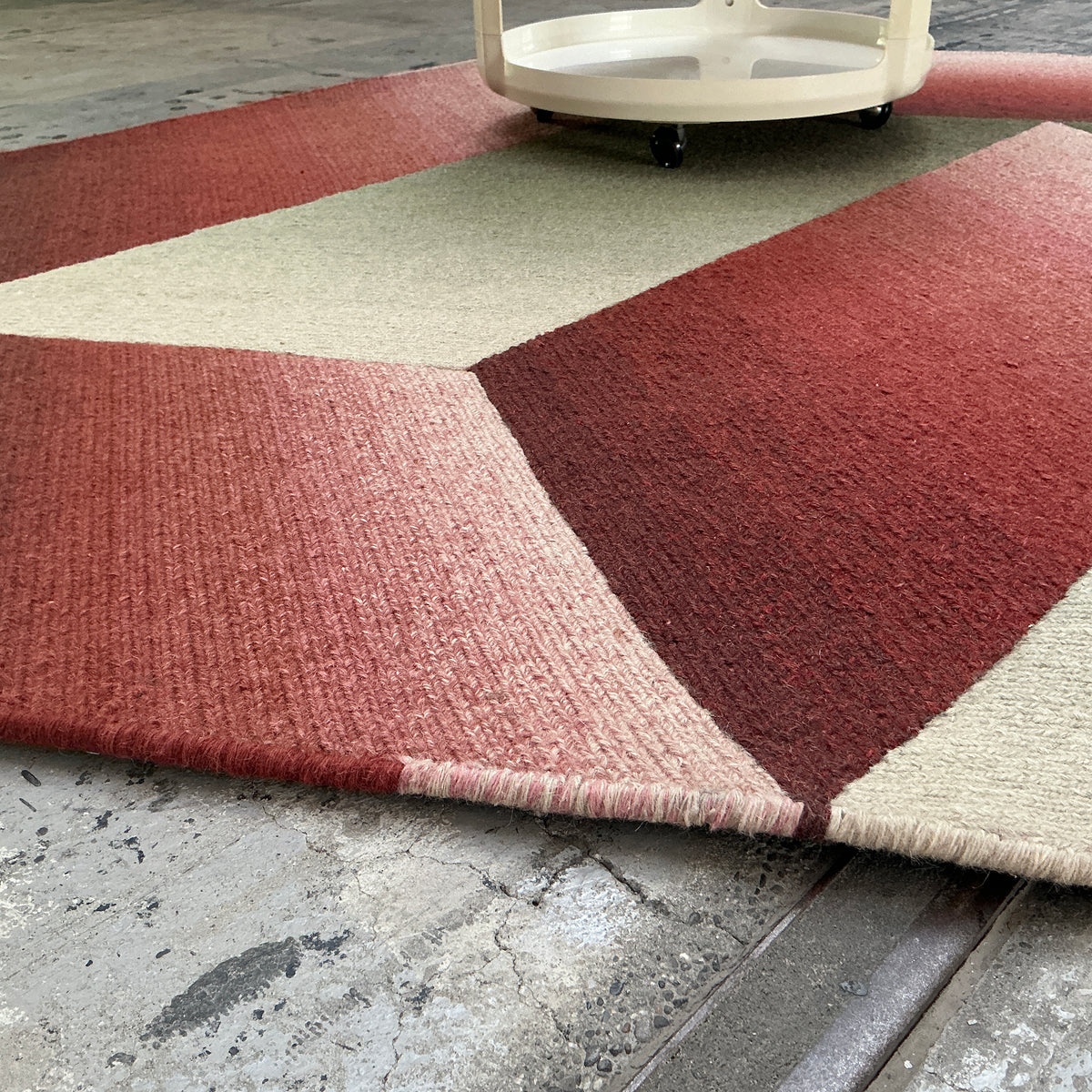 Wollteppich Logenze 10265 rot-grün 190 x 220 cm