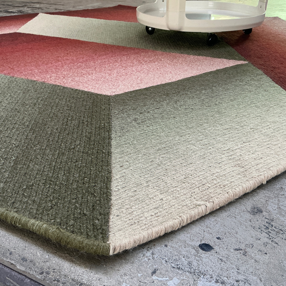 Wollteppich Logenze 10265 rot-grün 190 x 220 cm