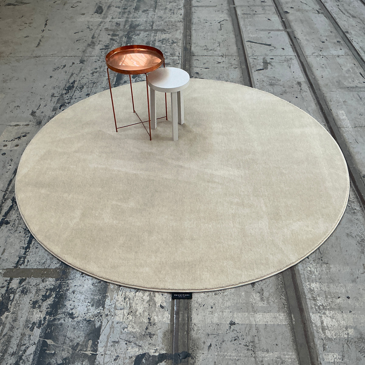Woll-/Viskoseteppich Hampton 60314 beige Ø 200 cm
