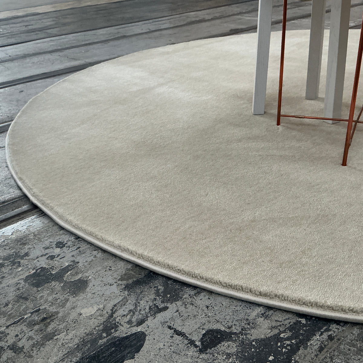 Woll-/Viskoseteppich Hampton 60314 beige Ø 200 cm