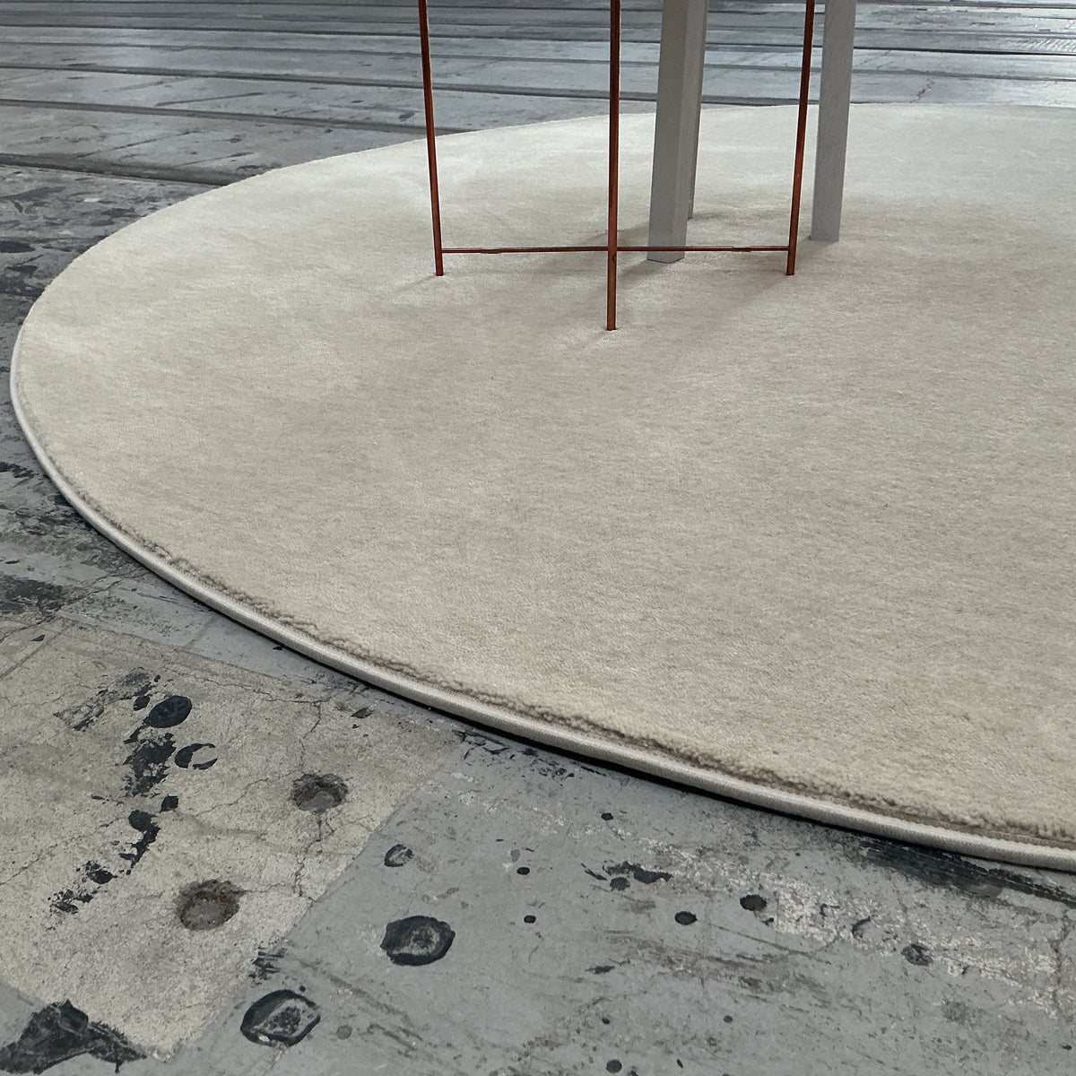 Woll-/Viskoseteppich Hampton 60314 beige Ø 200 cm