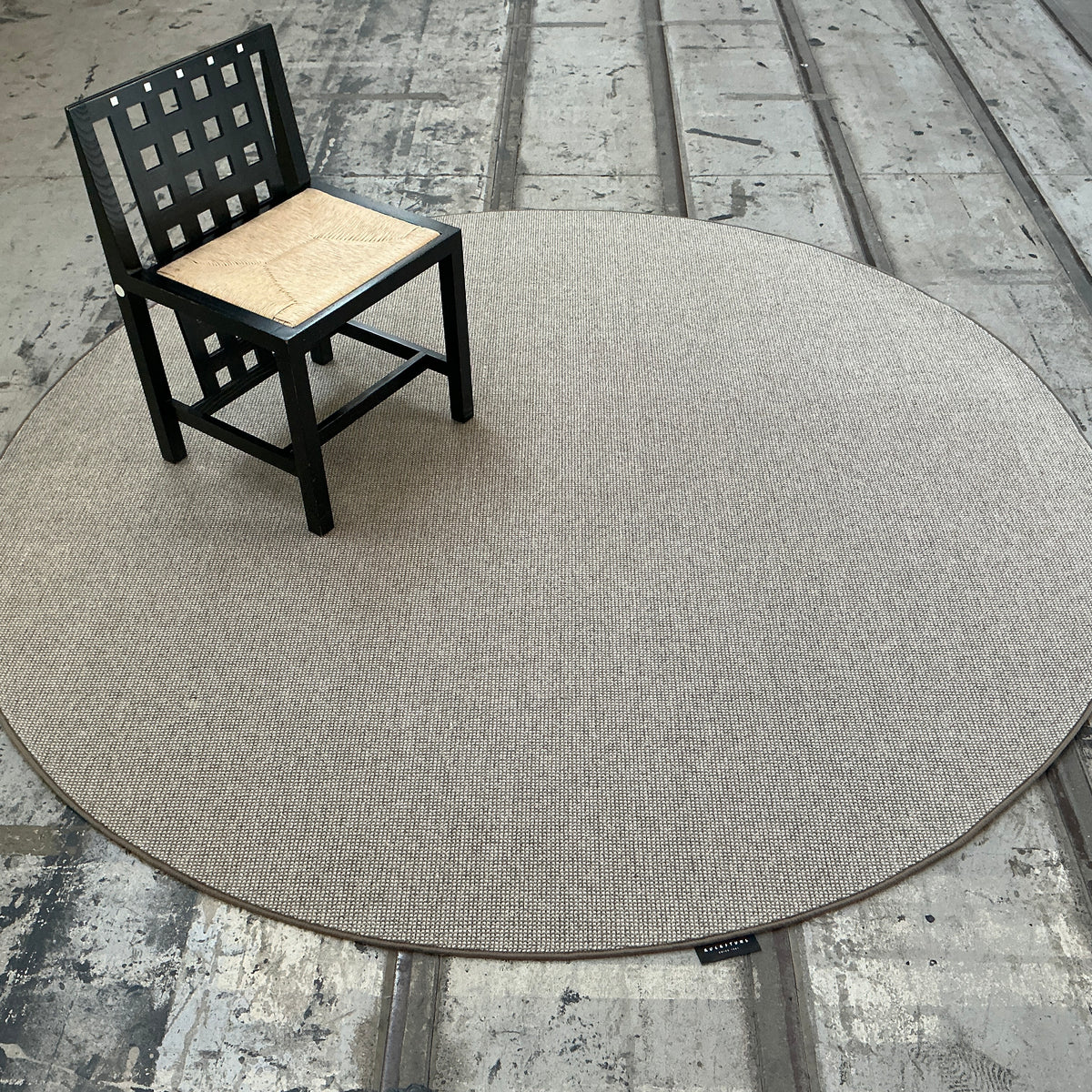 Haargarn-/Wollteppich Trap 283 beige-natur Ø 230 cm