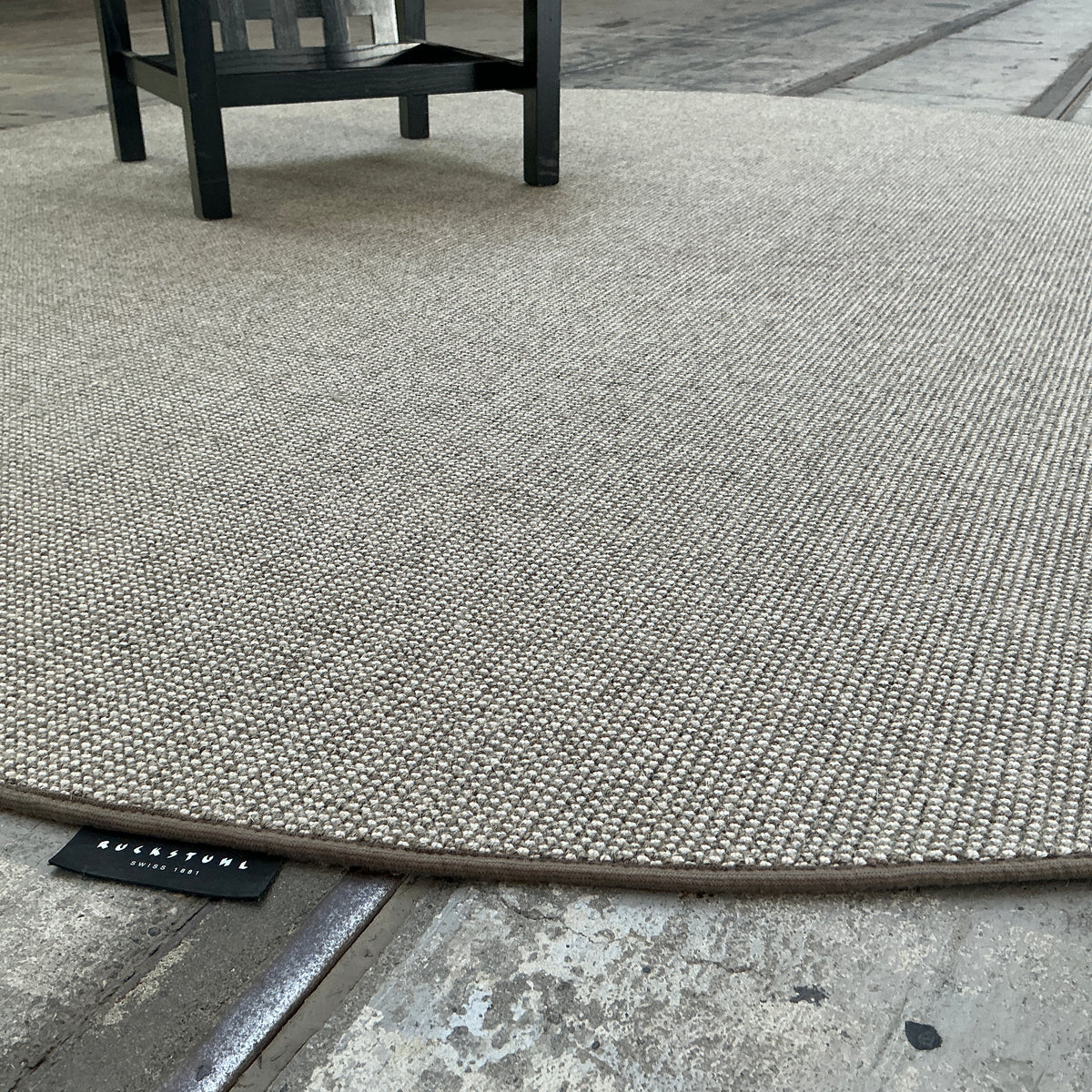 Haargarn-/Wollteppich Trap 283 beige-natur Ø 230 cm