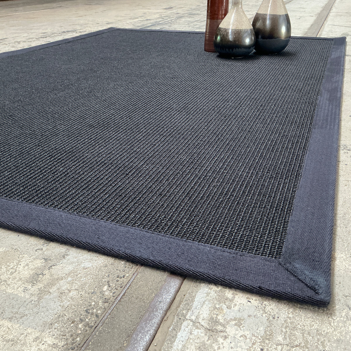 Sisalteppich Jaipolino 70034 schwarz 138 x 200 cm