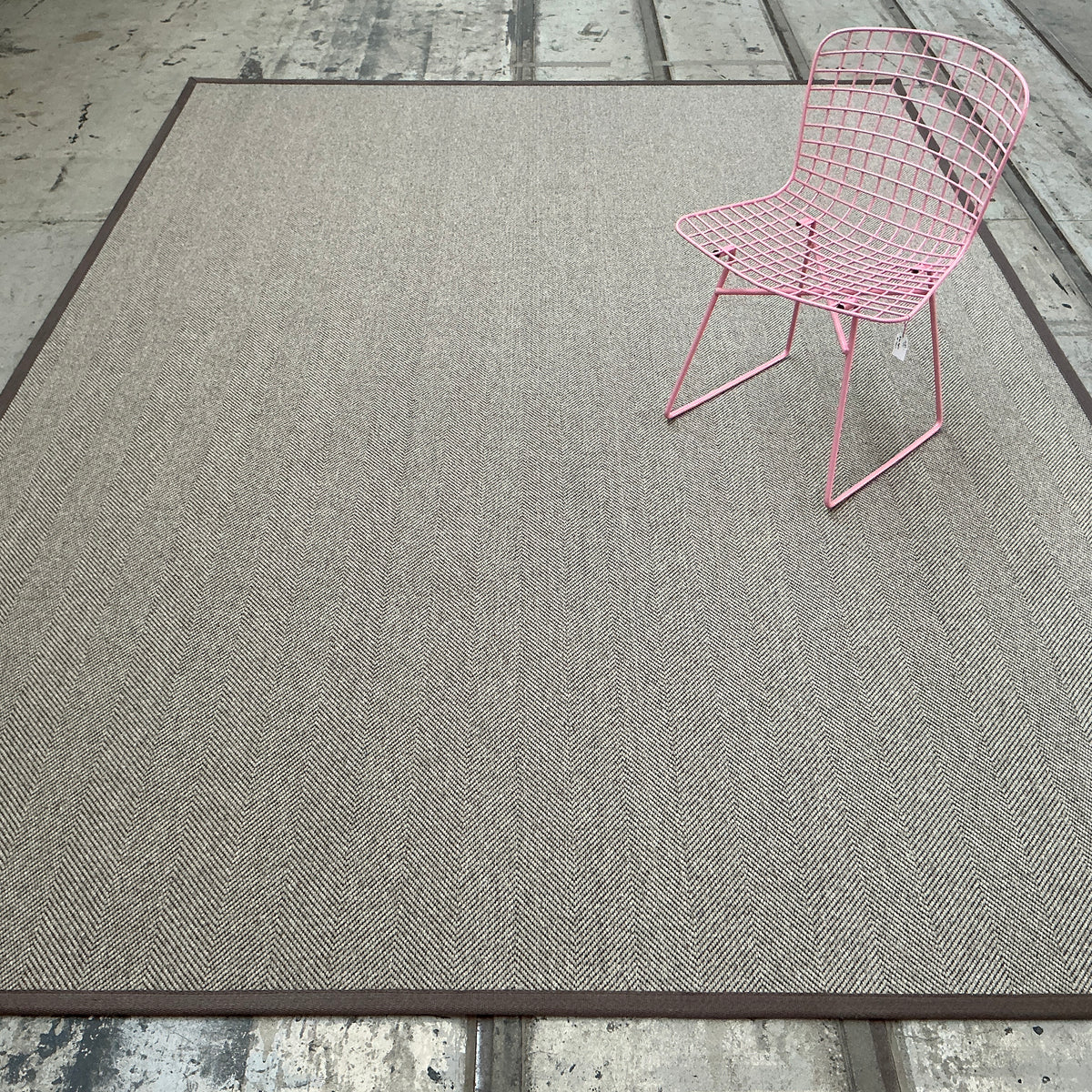 Wollteppich Herringbone Large 60367 beige 250 x 350 cm