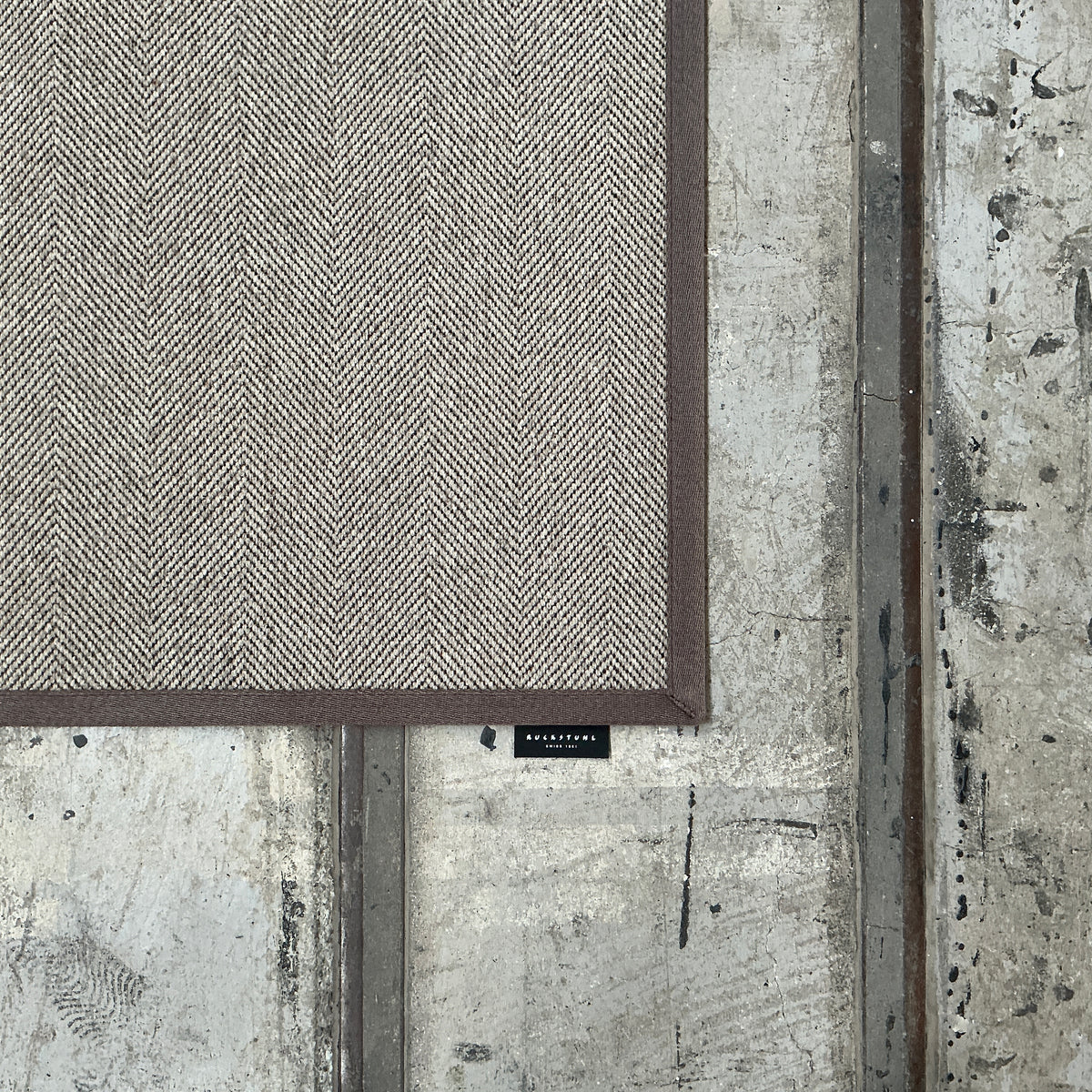 Wollteppich Herringbone Large 60367 beige 250 x 350 cm