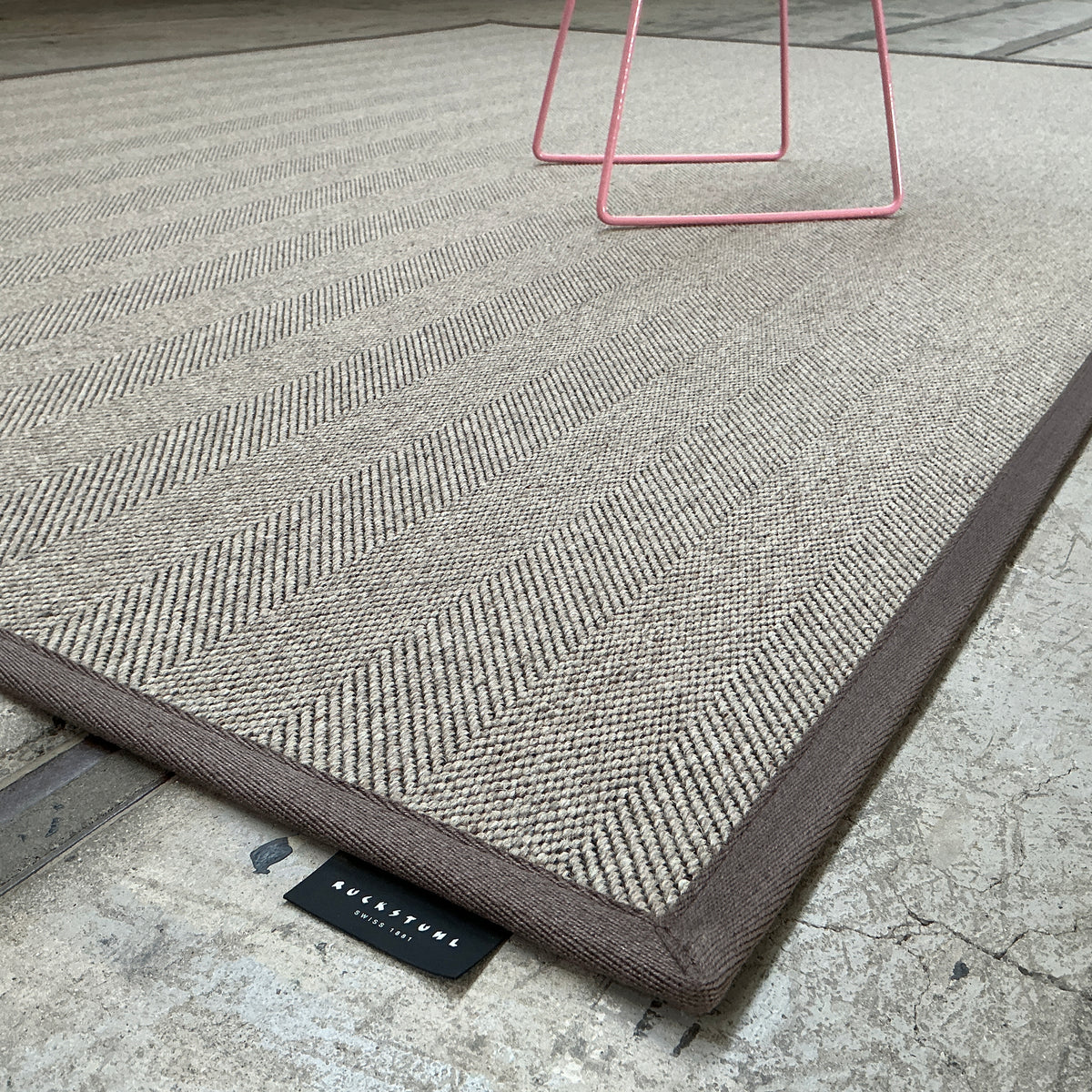 Wollteppich Herringbone Large 60367 beige 250 x 350 cm