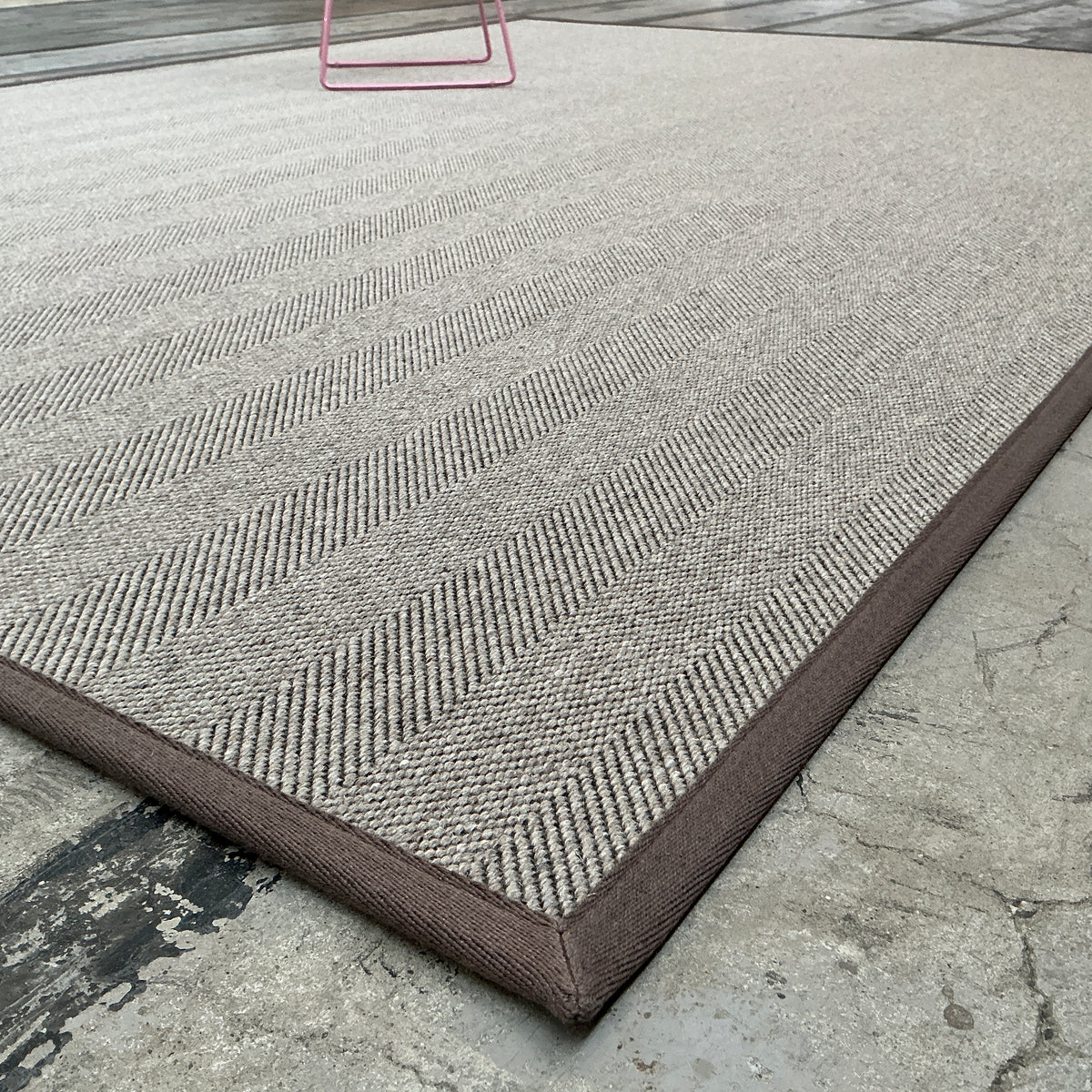 Wollteppich Herringbone Large 60367 beige 250 x 350 cm