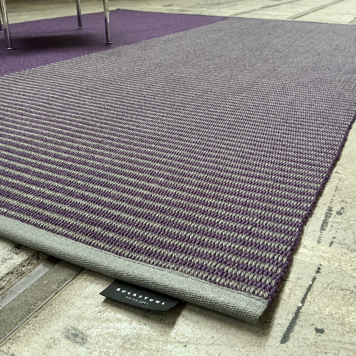 Sisalteppich Fifty-Fifty 10268 violett-silber 230 x 300 cm