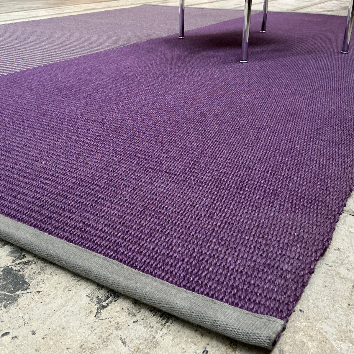 Sisalteppich Fifty-Fifty 10268 violett-silber 230 x 300 cm